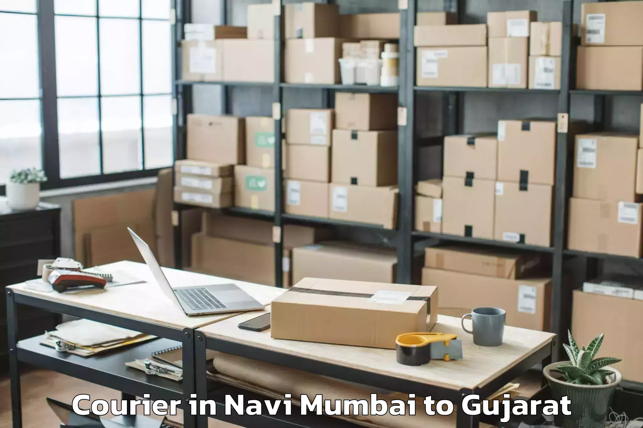 Discover Navi Mumbai to Keshod Airport Ixk Courier